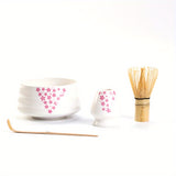 1 Set Japanese Matcha Tea Set, Matcha Ceremony Accessory - Matcha Whisk, Ceramic Bowl And Whisk Holder, Traditional Scoop