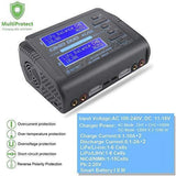 Isfriday C240 RC Charger 10A Dual Channel AC DC Charger Discharger for LiPo LiHV LiFe Lilon NiCd NiMh Pb Battery Balance Charger
