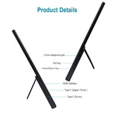 15.6 Inch for Laptop 1080P Travel with Kickstand & Dual Speaker External Gaming Monitor Portable Screen