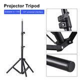 Universal Tripod Stand Stretchable Bracket Aluminum Alloy Holder 1/4'' Interface Adjustable Height for LCD Projector