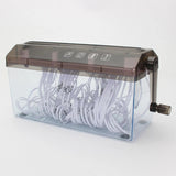 Mini A4 File Hand Shredder Documents Tool Paper Cutter Cutting hine for Office Teaching Household School with Basket