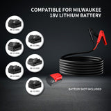 Clamps For Milwaukee 18V Battery Jumper Starter Automotive Booster Cables 6.4ft 8AWG Cable Power Tool e