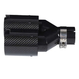 Car Tail Pipe 63-93mm Y-Shaped 1-In-2-Out Right Side Dual Outlet Exhaust Tailpipe Black Carbon Fiber for M Performance