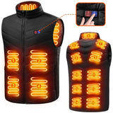 21 Areas Self Heating Winter Adjustable Temperature USB Heater Camping Jacket Thermal Vest Body Warmer Coat