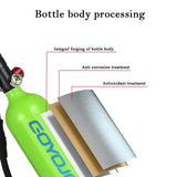 Scuba Diving Oxygen Tank 1L Cyder Underwater Breather for with Breathing Vae D Set