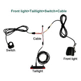 Ebike Headlight Harness 12~72V Electric Bike Lamp Front/Rear Light Set Quick Release Switch Taillight