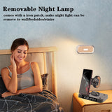 Wireless Charger 3 in1 S23 S22 S21 Ultra 30W Fast Charging Station Watch 5/5 Pro/4 Chargers Stand New Alarm Clock Night Light
