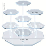 7th Floor Acrylic Figures, Collectibles, and Jewelry Exhibitor - Decorative Art Style Organizer