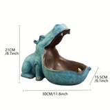 1pc Hippo Ornaments,Nordic Creative Home, Living Room, Shoe Cabinet, Entrance Key Storage Box, Desktop Miscellaneous Storage Tray, Snack Storage Box, Jewelry