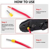 Crimping Pliers Clamp Tools Cap/Coaxial Cable Terminals Kit 9Inch 40J Multi Functional Carbon Steel Hand Tool
