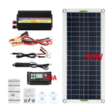 220V Solar Power System 30W Solars Panel+1000W Inverter with Controller USB Charging Kit for Home Grid Camping Hiking, Traveg