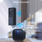 Wireless Video Doorbell Camera with Chime Ringer - Smart AI Human Detection, 2.4G WiFi, 2-Way Audio, 1080P HD, Night Vision
