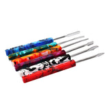 LTQ Rosin Dab Tools Water Pipe Wax Dabber Sier Square Resin Handle Stainless Steel for Dry Herb Vaporizer Quartz Nails Bongs