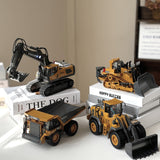 2.4Ghz Remote Control Excavator  Toy Metal Shovel ,11 Channel RC Construction Bulldozer Vehicles Digger Toys
