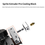 Aluminum Coog Block Compatible with Creality Extruder and Ender S1/S1 Vermoon V1/V1 PRO 3D Printers