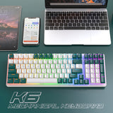 Korean K96 RGB nical 100 Keys Hot-Swap Red/Blue Switch Gaming Keyboard 2.4G BT5.0 Type-C 3 Modes Backlight