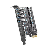 2 Pcs 7 Ports PCI-E To USB 3.0 Expansion Card Converter For Desktop PC, For Win/Linux/ Etc