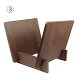 Vinyl Storage Holder Solid Wood Stand Desktop Display Music Record Collection
