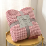 Solid colored thick flannel nap blanket, Christmas gift