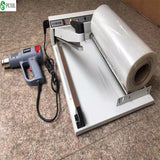 220V seag, cutting shrinking hine, plastic bag seag hine with hot air gun and a roll of POF film packag