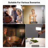 3200K-6500K Camera Light LED Video Light Fill Light Vlog Light Conference Lighting for Photography with Ballhead