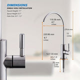 1pc Stainless Steel 304 Drinking Water Faucet for Kitchen Sink - Reverse Osmosis or Water Filtration System