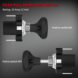 DaierTek 2PCS Golf Cart Push Pull Light 12 Volt Universal Headlight Switch Button for Club Car EZGO Yamaha