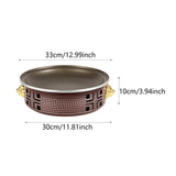Round Chafing Dish Grilled Non Stick Coating Restaurant Fish Deep Baking Tray Buffet Warmer Pan for Kitchen Parties