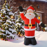 2.4M Christmas Iatable Set with LED Light Ornament Cartoon Giant Santa Claus for Xmas Garden Party Decoration