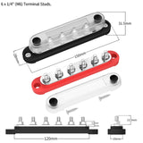 Car Negative Bar 150A Terminal 12V Power Distribution Block M8 Termianl Bus for Automotive Boat