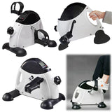 Mini Peddler Portable Foot Pedal Exercise hine Adjustable Under Desk Bike LED Display for Seniors
