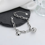 Creative Personality Smiley Face Bell Bracelet