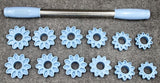 Relax the muscle fascia massager sticks wheel gear fiess drum massage roller elastic rods