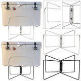 Portable Fridge Ice Box Camping Folding Cooler Stand Frame Stainless Steel Lage Rack for Cooking Fishing Picnic Outdoor