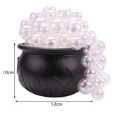 Halloween Light-up Bubble Cauldron with 40 Led Balls DIY Realistics Witches Bowl Kettles Holiday For Home Party Decor