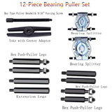 Set 2 and 3 Splitters Remove Bearings Kit Two Hydraulic Sets Bearing Puller Separator Tool