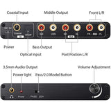 5.1CH Digital Audio Converter Decoder SPDIF Coaxial to RCA DTS AC3 HDTV for Amplifier Soundbar