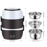 1/2/3 Layers Stainless Steel Rice Office Worker Plug In Electric Heating Thermal Insulation Lunch Box