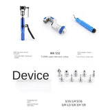 WK-400L 2 in 1 Hydraulic Flare Forging Kit 8 Dies 5-22mm Soft Copper Tube Cutter Deburring Extrusion Expanding Jig Tool