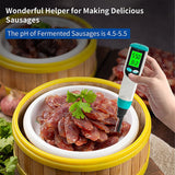 ATC Tester, Waterproof Digital Food PH Meter with High Accuracy PH/Temperature Probe
