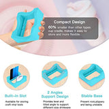 K Cup Cradle Tumbler With Built-In Slot Silicone Lake Blue For Crafts Use To Apply Vinyl Decals