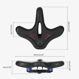 Widened Bike  PU Leather Bicycles  Shock Absorption Cycling Cushion Pad NEW