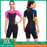 1.5mm Neoprene Wetsuits Swimwears Diving Suits Short Sleeves Women Ladies One Piece Surf Snorkeg Surfing Swimsuit