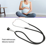 Black Tube Monitoring Aluminum Alloy Soft Fetal Heart Stethoscope for Pregnant