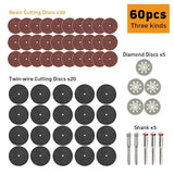 60PCS For Dremel Accessories Dia Cutting Discs Sanding Grinding Wheel Circular Saw Blade Rotary Tool Set