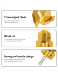 3Pcs PPR Lifting Stepped Drill Bit Hexagon Shank Water Pipe Connection Tool 20/25/32mm full Open Process