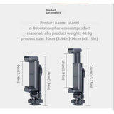 Rotatable Phone Holder Clamp Clip Adapter with 1/4 inch Cold Shoe Mount for Smartphone Micphone LED Light Mounting