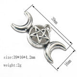 1 Set DIY Pendant Sier Five-Pointed Star Nordic Moon Goddess Accessories