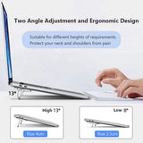2Piece Laptop Stand Portable Invisible Zinc Alloy Mini Laptop Cooling Pad Foldable Computer Keyboard Riser 10-17 Inches Notebook