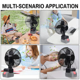 Outdoor Portable Camping Picnic Fishing Cordless Metal Lithium Battery Speed Adjustable Fan